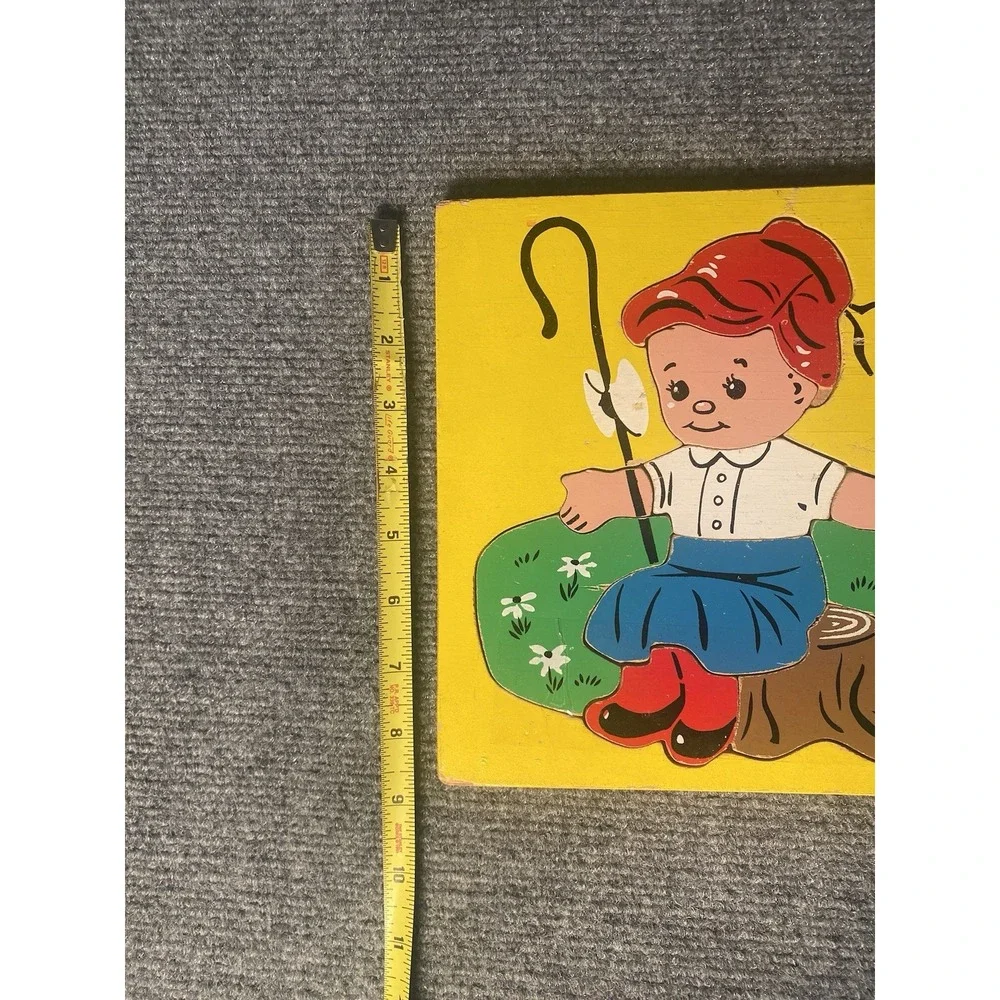 Sifo (1944-1975) Little Bo-Peep Vintage Wood Tray Puzzle Complete